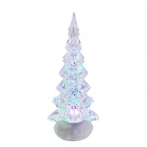 Kurt S. Adler 10.25" Battery-Operated LED Clear Tree Motion Table Piece, Multi